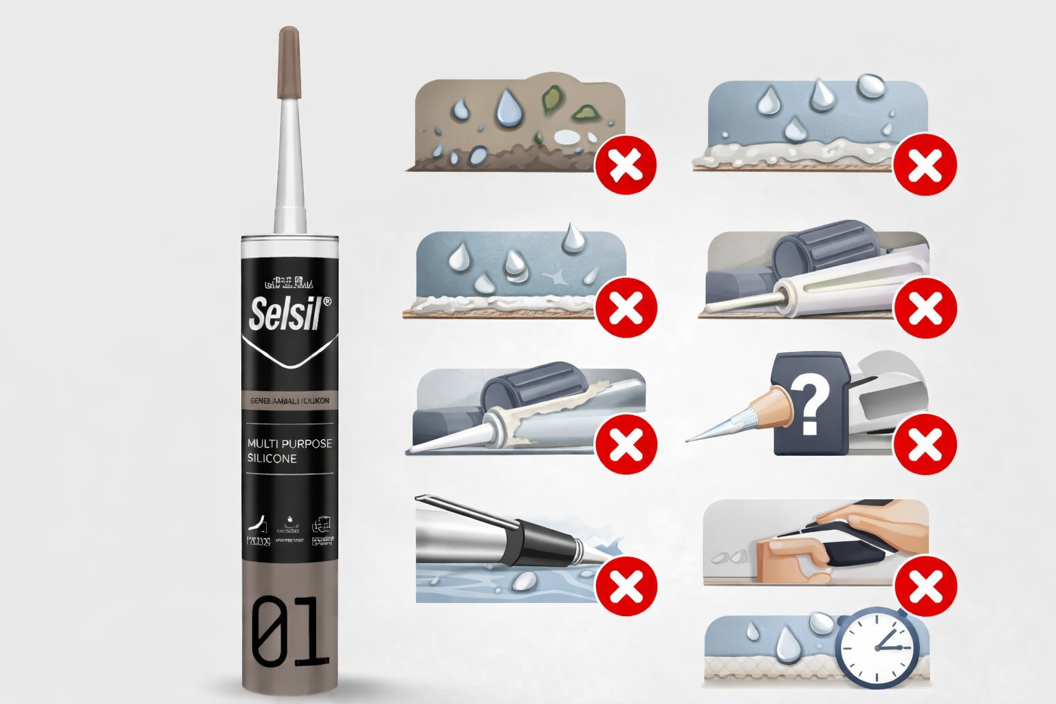 Silikon Neden Tutmaz: En Sık Yapılan 7 Uygulama Hatası